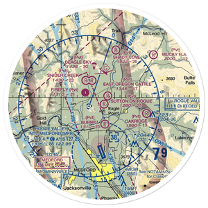 Sutton on Rogue Airport (0OR8) VFR Sectional Sticker (30 mile)