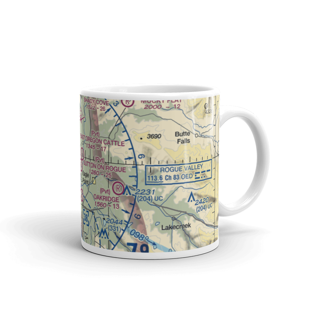 Sutton on Rogue Airport (0OR8) VFR Sectional  Mug 