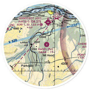 Hanel Field (0OR9) VFR Sectional Sticker (20 mile)