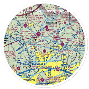 Philadelphia Gliderport (3PA2) VFR Sectional Sticker (30 mile)