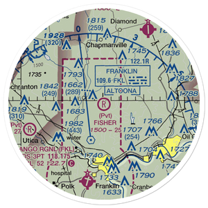 Fisher Airport (0PA5) VFR Sectional Sticker (20 mile)