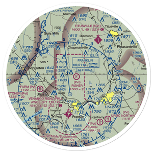 Fisher Airport (0PA5) VFR Sectional Sticker (30 mile)