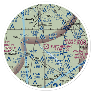 Fletcher Airport (0PN0) VFR Sectional Sticker (20 mile)