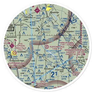 Fletcher Airport (0PN0) VFR Sectional Sticker (30 mile)