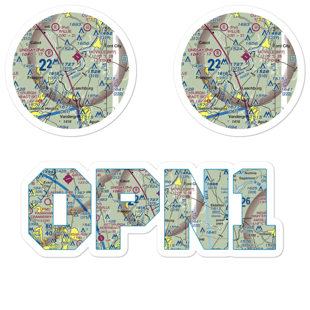 Pete's Water Landing Seaplane Base (0PN1) VFR Sectional Sticker Pack 