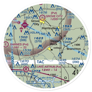 Flying Acres Airport (0PN2) VFR Sectional Sticker (20 mile)