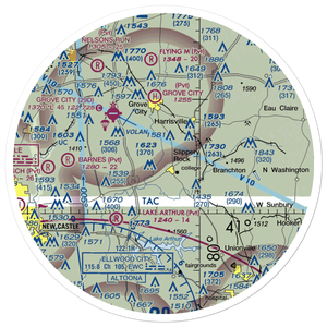 Flying Acres Airport (0PN2) VFR Sectional Sticker (30 mile)