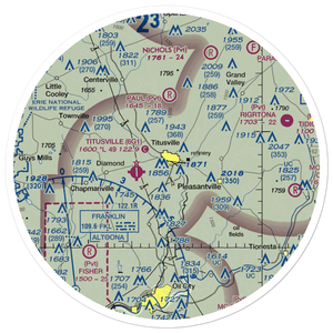 Shriver Airport (0PN8) VFR Sectional Sticker (30 mile)