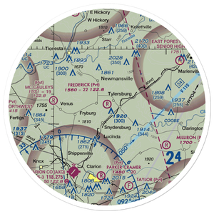 Frederick Airpark (0PS0) VFR Sectional Sticker (30 mile)