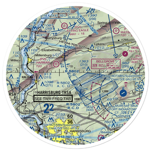 Carsonville Airport (0PS3) VFR Sectional Sticker (30 mile)