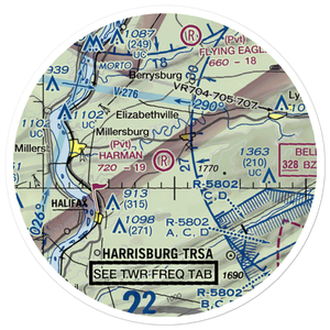 Harman Airport (0PS7) VFR Sectional Sticker (20 mile)