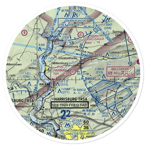 Harman Airport (0PS7) VFR Sectional Sticker (30 mile)