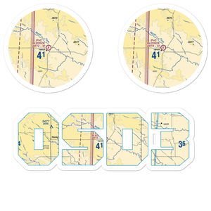 Bledsoe Ranch Airport (0SD3) VFR Sectional Sticker Pack