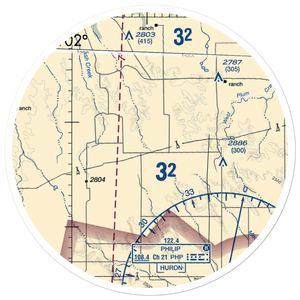 Oasis Ranch Airport (0SD6) VFR Sectional Sticker (30 mile)