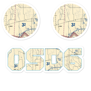 Oasis Ranch Airport (0SD6) VFR Sectional Sticker Pack