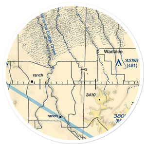 Porch Ranch Airport (0SD7) VFR Sectional Sticker (20 mile)