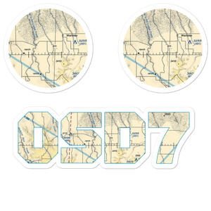 Porch Ranch Airport (0SD7) VFR Sectional Sticker Pack