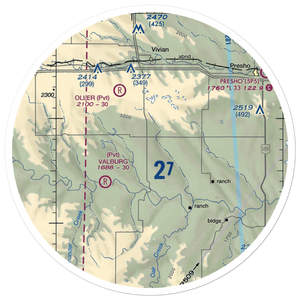 Juhnke Airport (0SD8) VFR Sectional Sticker (30 mile)