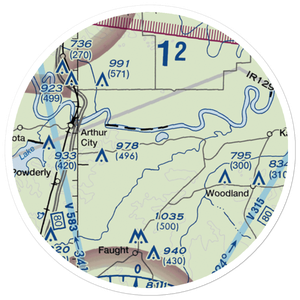 Womack Plantation Airport (0TA8) VFR Sectional Sticker (20 mile)