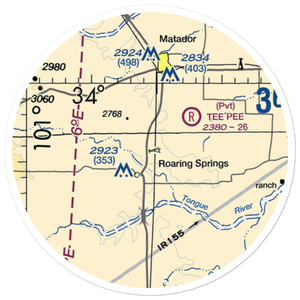 Buzz Field (0TE3) VFR Sectional Sticker (20 mile)