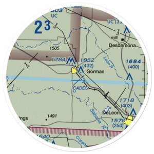 Gorman Airport (0TE6) VFR Sectional Sticker (20 mile)