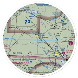 Gorman Airport (0TE6) VFR Sectional Sticker (30 mile)