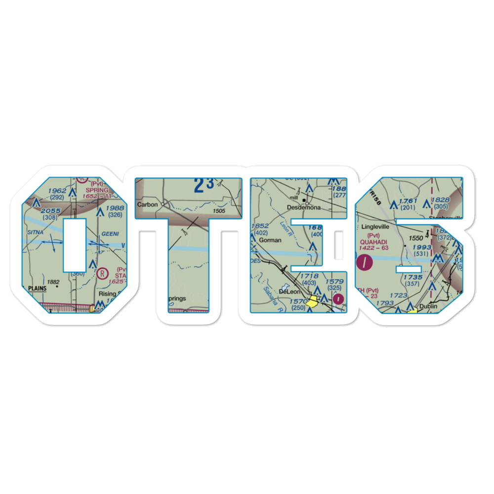 Gorman Airport (0TE6) VFR Sectional Sticker 