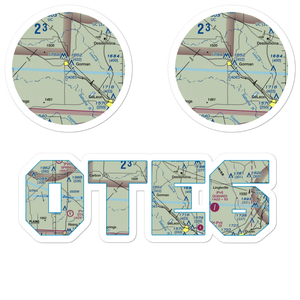 Gorman Airport (0TE6) VFR Sectional Sticker Pack
