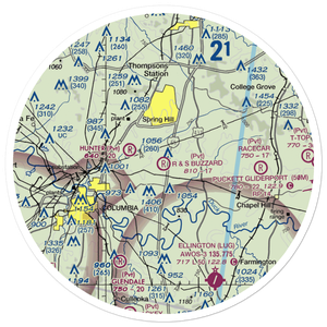 R & S Buzzard Airport (0TN0) VFR Sectional Sticker (30 mile)