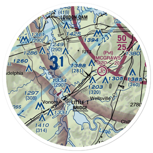 Village Airport (0TN2) VFR Sectional Sticker (20 mile)