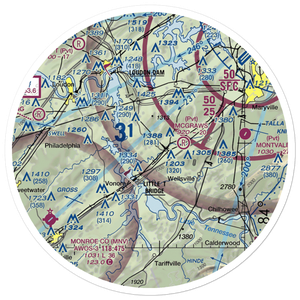 Village Airport (0TN2) VFR Sectional Sticker (30 mile)