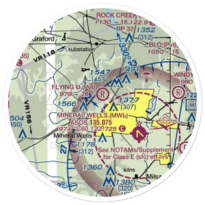 Flying U Airport (0TS7) VFR Sectional Sticker (20 mile)
