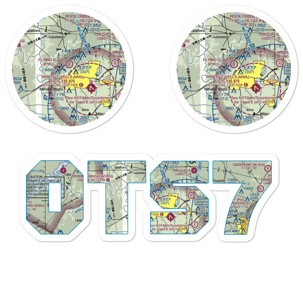 Flying U Airport (0TS7) VFR Sectional Sticker Pack 