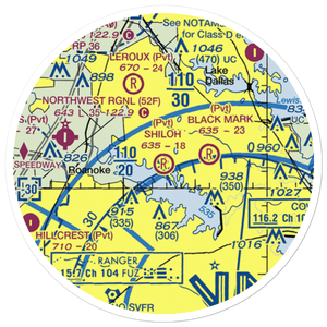Shiloh Airport (0TX5) VFR Sectional Sticker (20 mile)