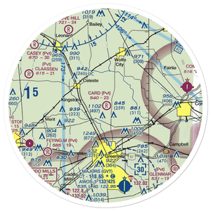 Card Aerodrome (0TX9) VFR Sectional Sticker (30 mile)
