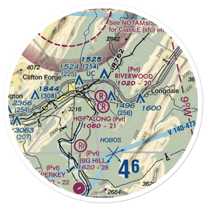 Riverwood Airport (0VA2) VFR Sectional Sticker (20 mile)