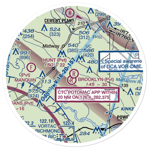 Hunt Airport (0VA3) VFR Sectional Sticker (20 mile)