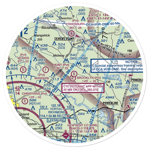 Hunt Airport (0VA3) VFR Sectional Sticker (30 mile)