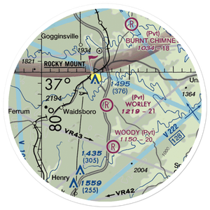 Worley Field (0VA4) VFR Sectional Sticker (20 mile)