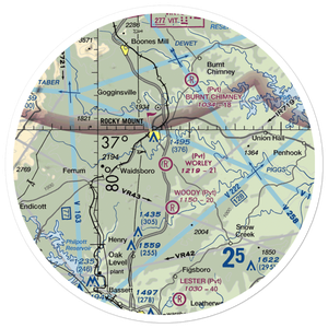 Worley Field (0VA4) VFR Sectional Sticker (30 mile)