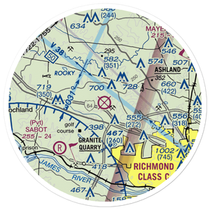 Coffman Field (0VA5) VFR Sectional Sticker (20 mile)
