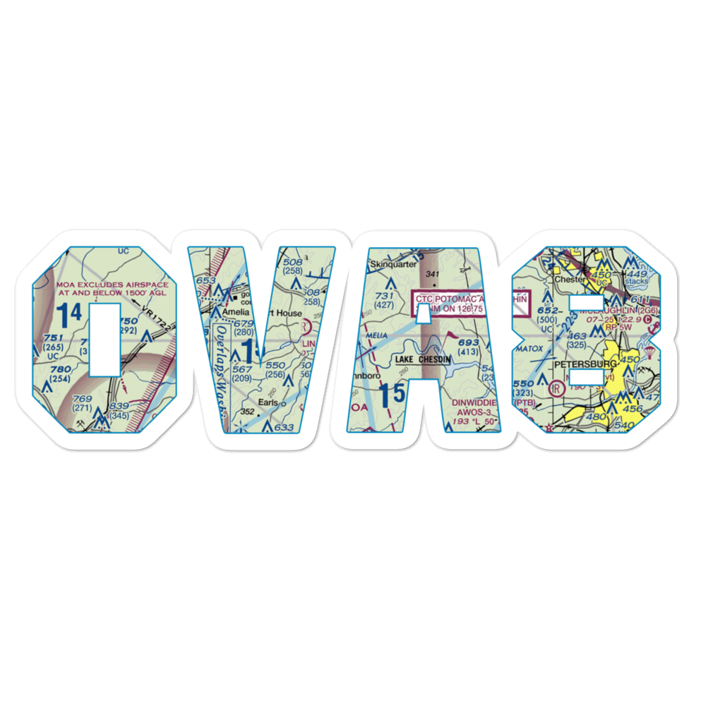 Jayarz Airport (0VA8) VFR Sectional Sticker 