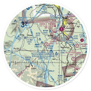 Curtis Airport (0WA2) VFR Sectional Sticker (30 mile)