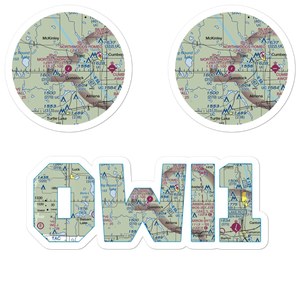 Mort's Landing Airport (0WI1) VFR Sectional Sticker Pack