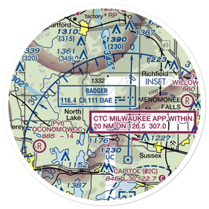 Doering Farms Airfield (0WI2) VFR Sectional Sticker (20 mile)