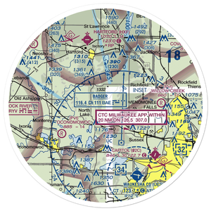 Doering Farms Airfield (0WI2) VFR Sectional Sticker (30 mile)
