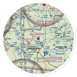 Snow Crest Ranch Airport (0WI4) VFR Sectional Sticker (30 mile)