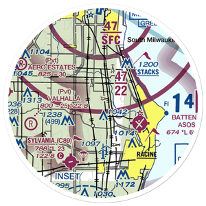 Crash In International Airport (0WI5) VFR Sectional Sticker (20 mile)