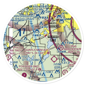 Simandl Field/Private Airport (0WI6) VFR Sectional Sticker (20 mile)
