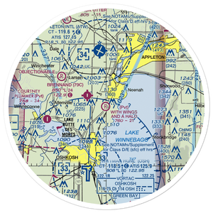 With Wings And A Halo Airport (0WI7) VFR Sectional Sticker (30 mile)